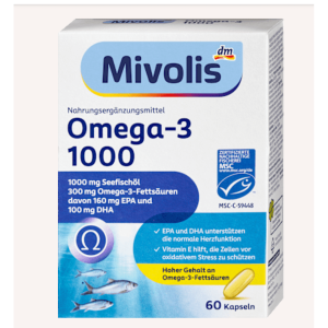 امگا 3 میوولیس 1000 میلی گرم 60 کپسول (Mivolis Omega-3 1000)